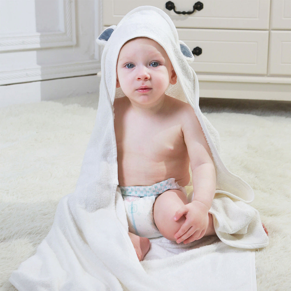 Organic Bamboo Baby Hooded Towel – Ultra-Soft & Absorbent