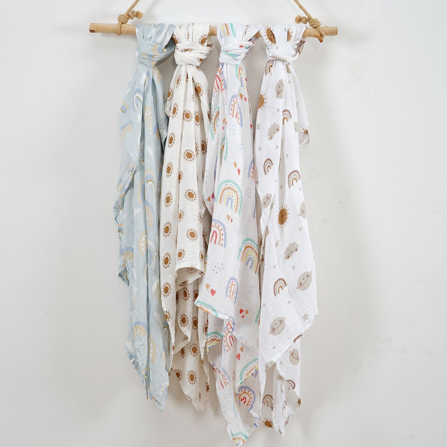 Children's Bamboo Gauze Bath Towel Blanket – Soft & Breathable (Set of 4)