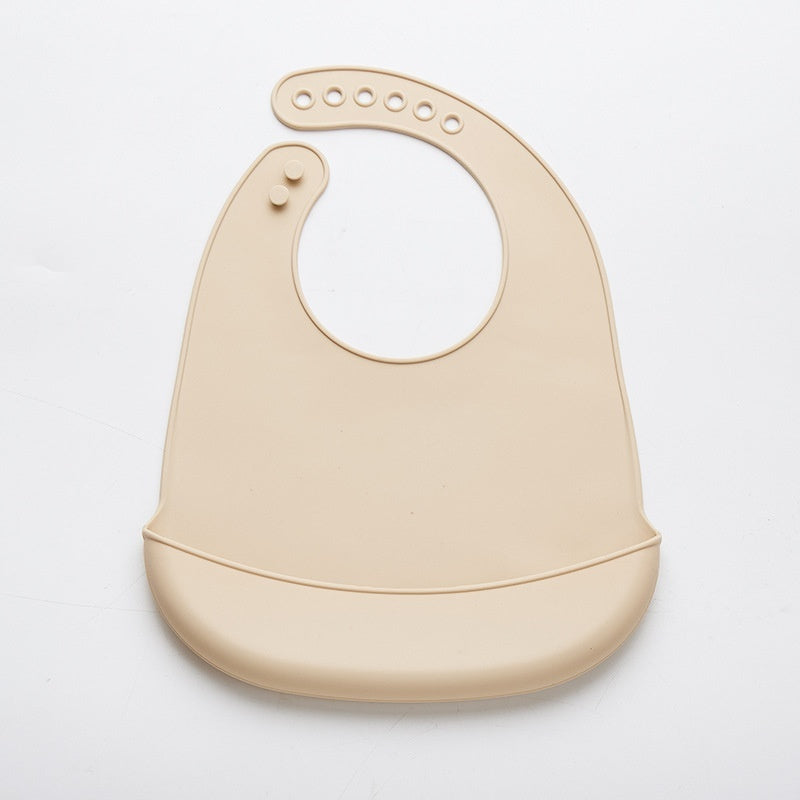 Soft silicone waterproof baby bib – BPA-free and adjustable for mess-free feeding