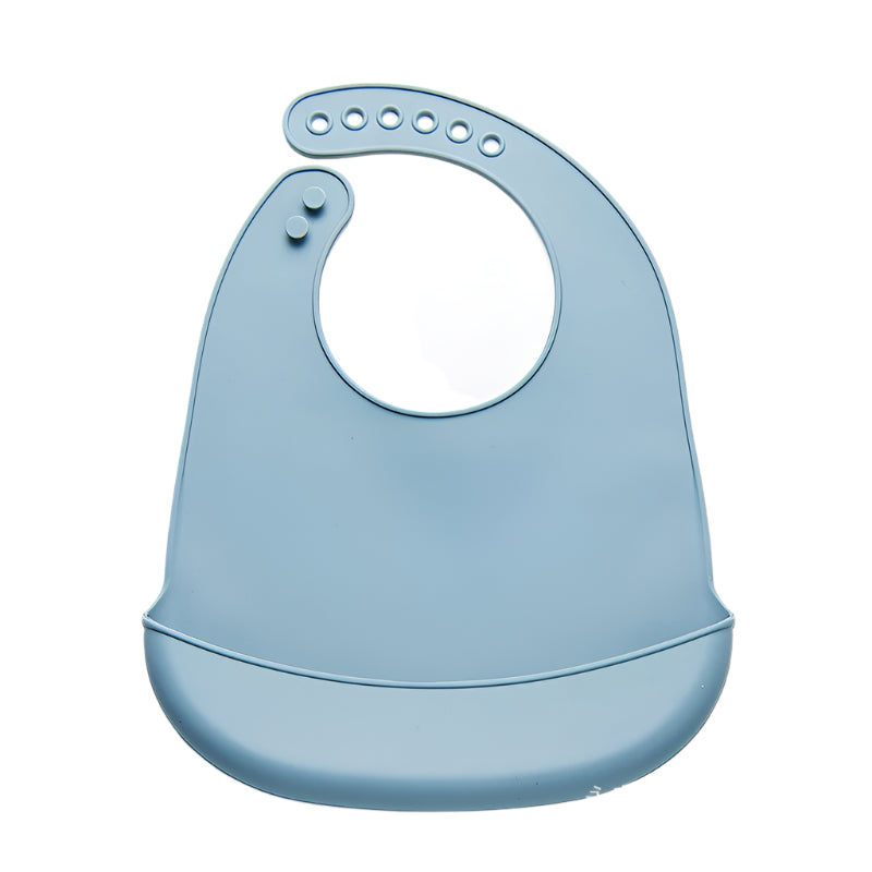 Easy-clean baby bib with deep spill pocket – dishwasher-safe and food-grade silicone