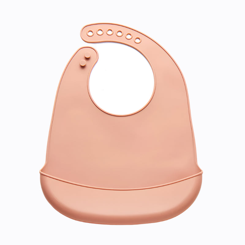 Easy-clean baby bib with deep spill pocket – dishwasher-safe and food-grade silicone
