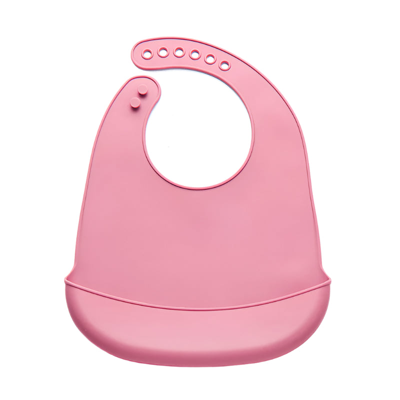 Easy-clean baby bib with deep spill pocket – dishwasher-safe and food-grade silicone