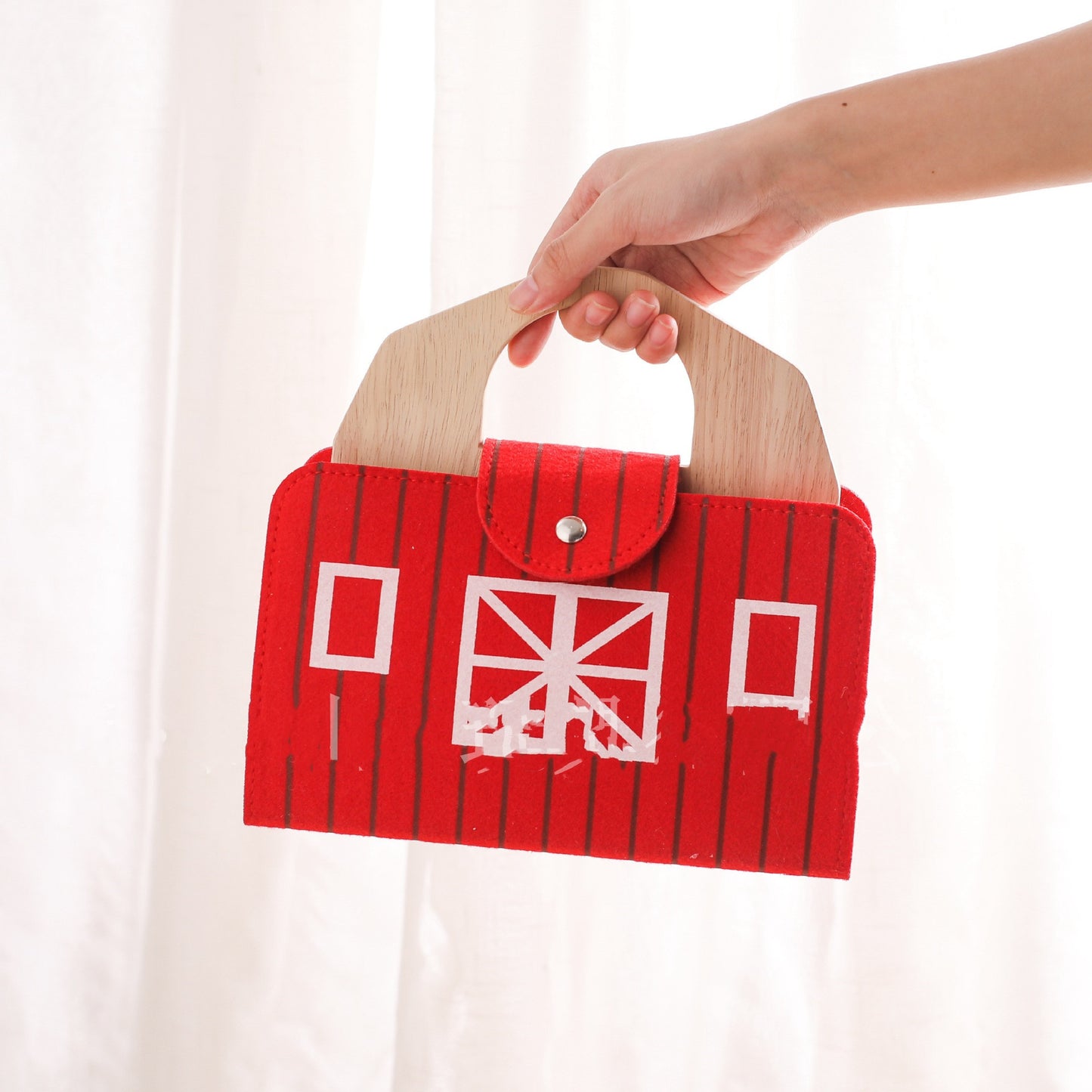 Wooden Barn Playset | Montessori Early Learning Building Blocks