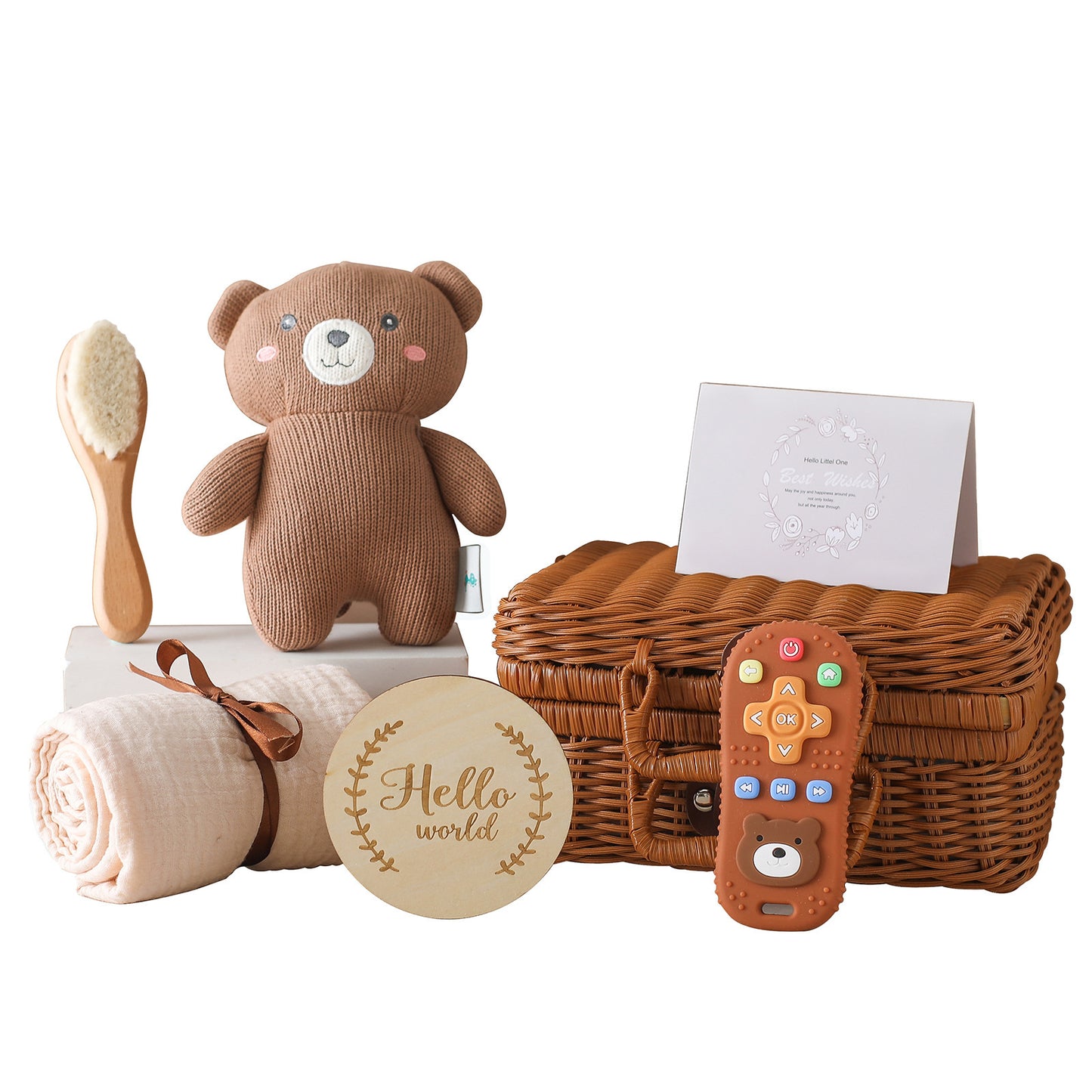 Organic soft plush baby gift set featuring hypoallergenic, non-toxic baby toys. Gentle on delicate skin, perfect for newborns and toddlers.