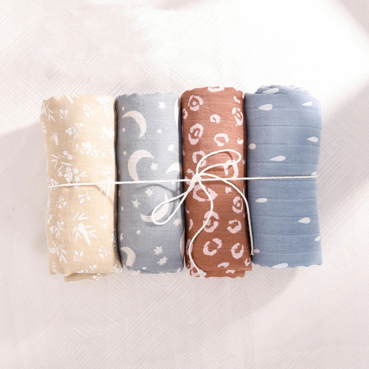 Children's Bamboo Gauze Bath Towel Blanket – Soft & Breathable (Set of 4)