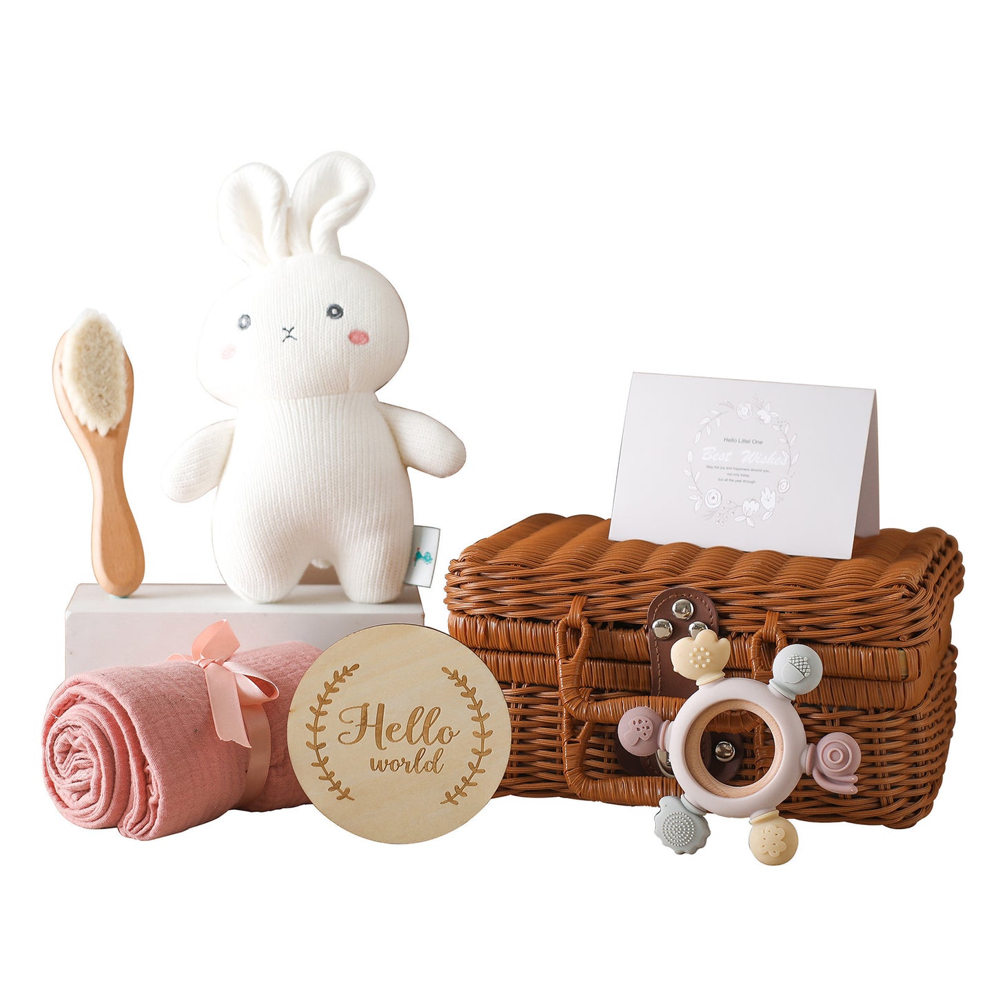 Organic soft plush baby gift set featuring hypoallergenic, non-toxic baby toys. Gentle on delicate skin, perfect for newborns and toddlers.