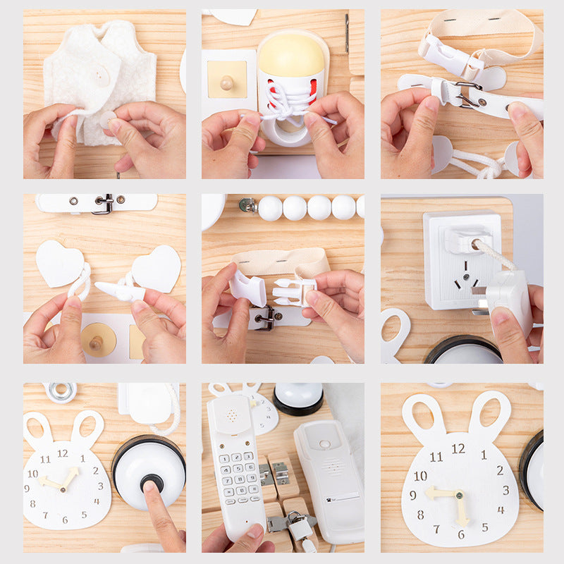 Montessori Early Childhood Busy Board - Eco-Friendly Multifunctional Learning Toy
