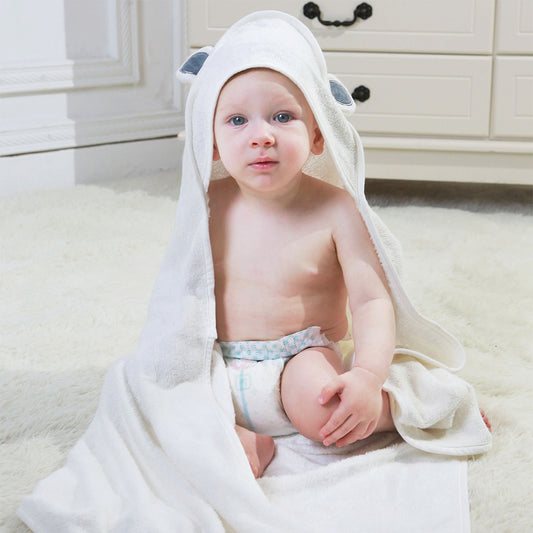Organic Bamboo Baby Hooded Towel – Ultra-Soft & Absorbent