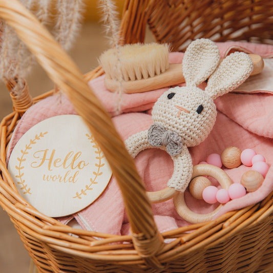 Organic baby plush toy gift set featuring soft, hypoallergenic, and non-toxic stuffed toys. Eco-friendly and gentle on delicate skin, perfect for newborns and toddlers.